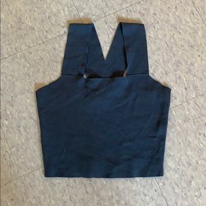 navy crop top